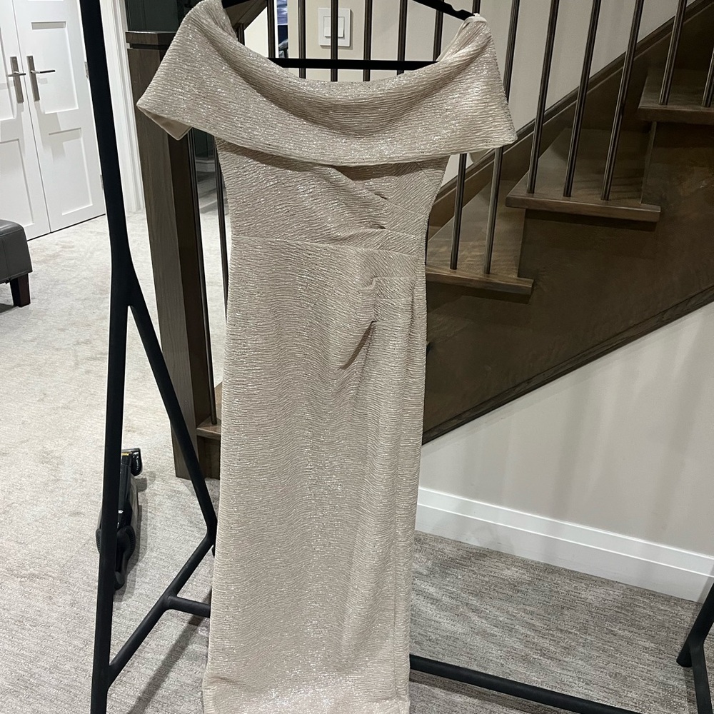 Elegant Off-Shoulder Cream Dress
